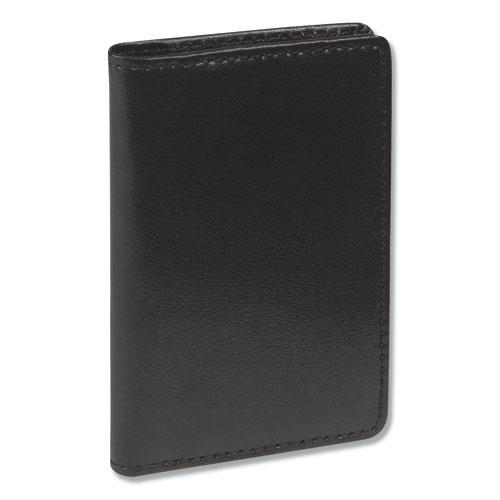 Samsill Regal Carrying Case (Wallet) Business Card - Black - Leather - 1 Pack