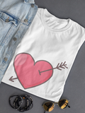 Valentine Heart And Arrow Tee Women's -Image by Shutterstock