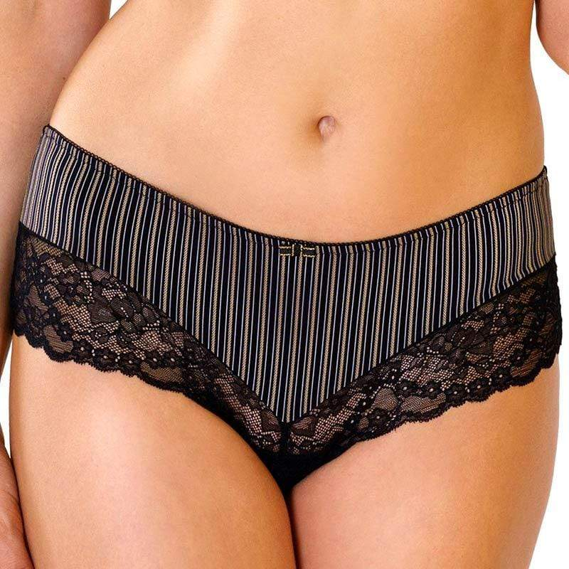 Lace Trim Hipster Brief Panty Gold Line