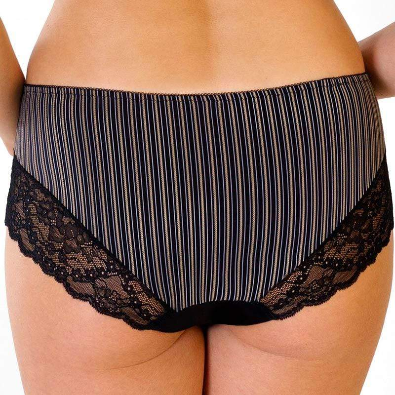 Lace Trim Hipster Brief Panty Gold Line