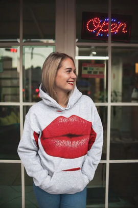 Red Lips Female Sublimation Hoodie