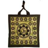 Aum Sanskrit Symbol Lotus Chakra Tie Dye Market Tote Bag Canvas Graphic