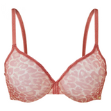 Gossard Glossies Pink Leopard Print Sheer Bra