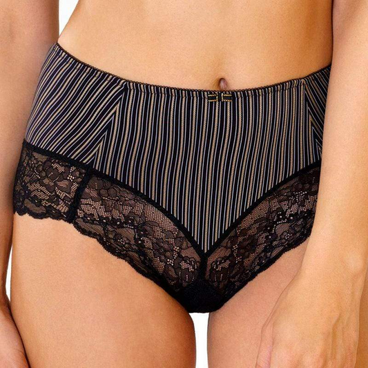Lace Trim Full Brief Panty Rosme Gold Line