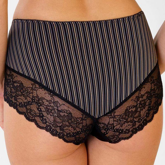 Lace Trim Full Brief Panty Rosme Gold Line