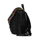 Guyanese Swag Abstract Ice Gold Green Unisex Casual Shoulder Backpack