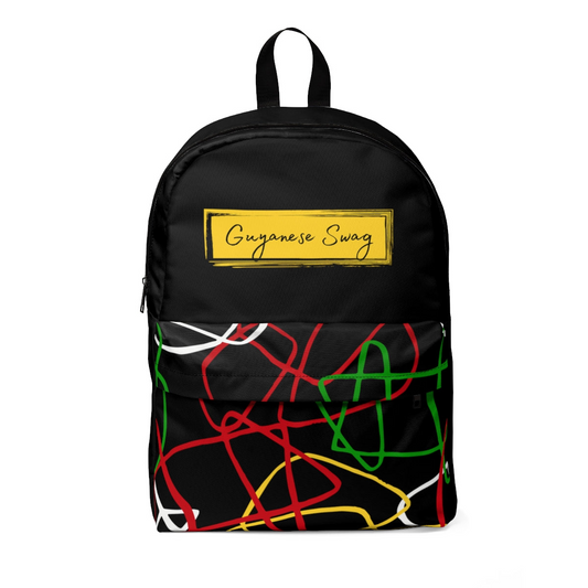 Guyanese Swag Ice Gold Green Stripe Unisex Classic Backpack